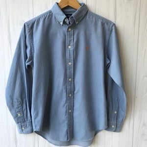 Ralph Lauren Light Blue Corduroy Shirt- Boys 12-14